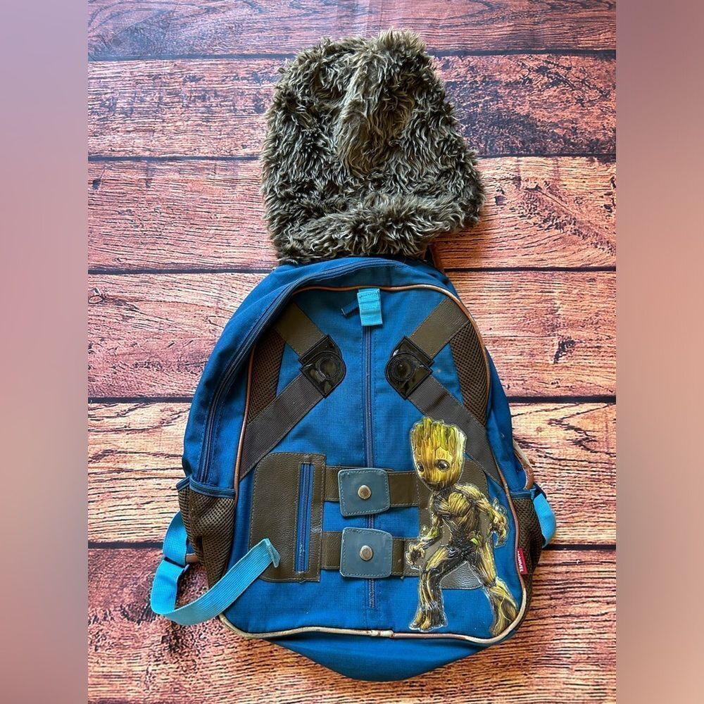 Marvel GROOT Backpack w/ Hood - Authentic Disney Store‎ Exclusive RARE!